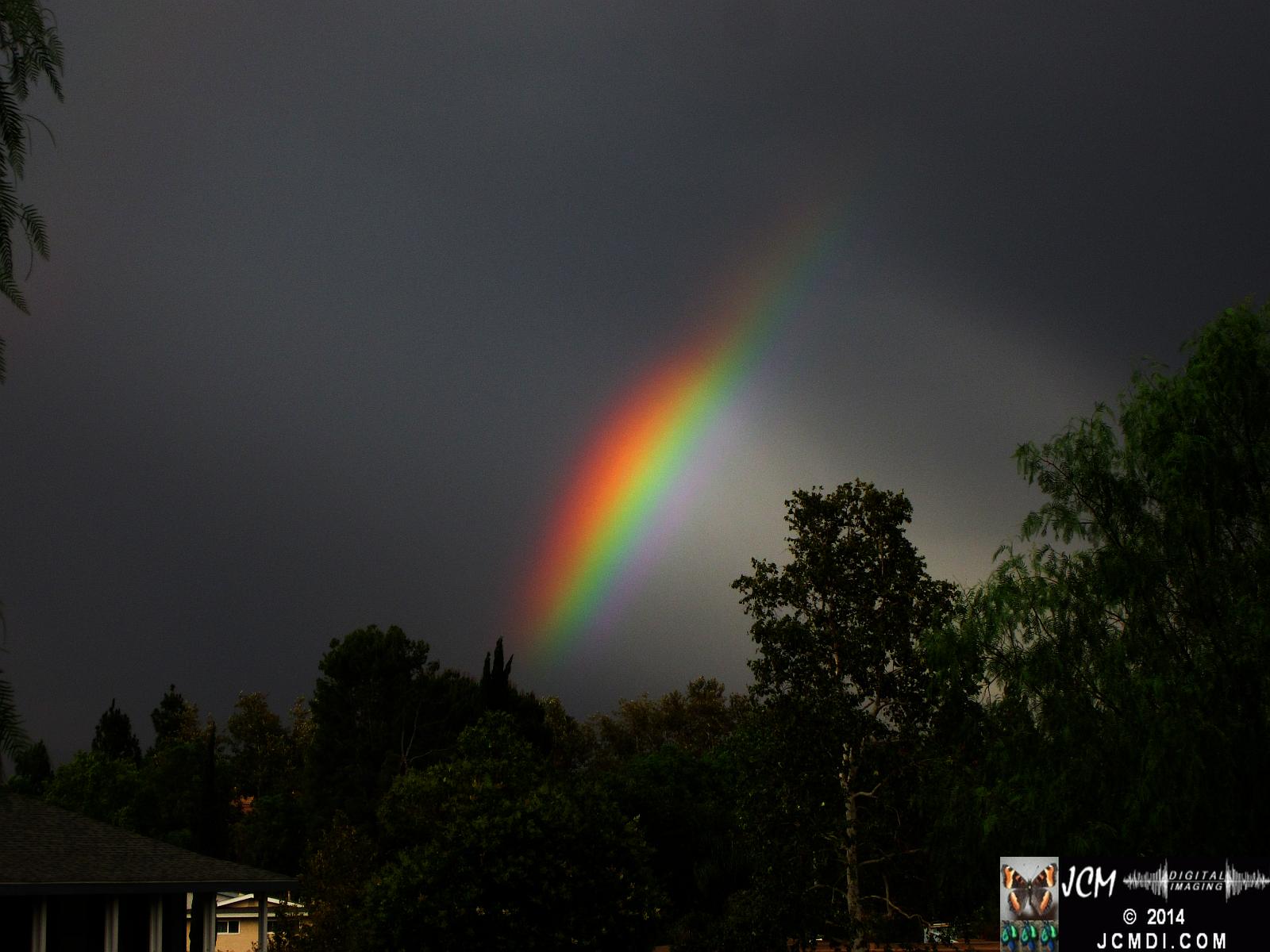 A rainbow fragment at sunset in Santa Clarita on 8-3-2014